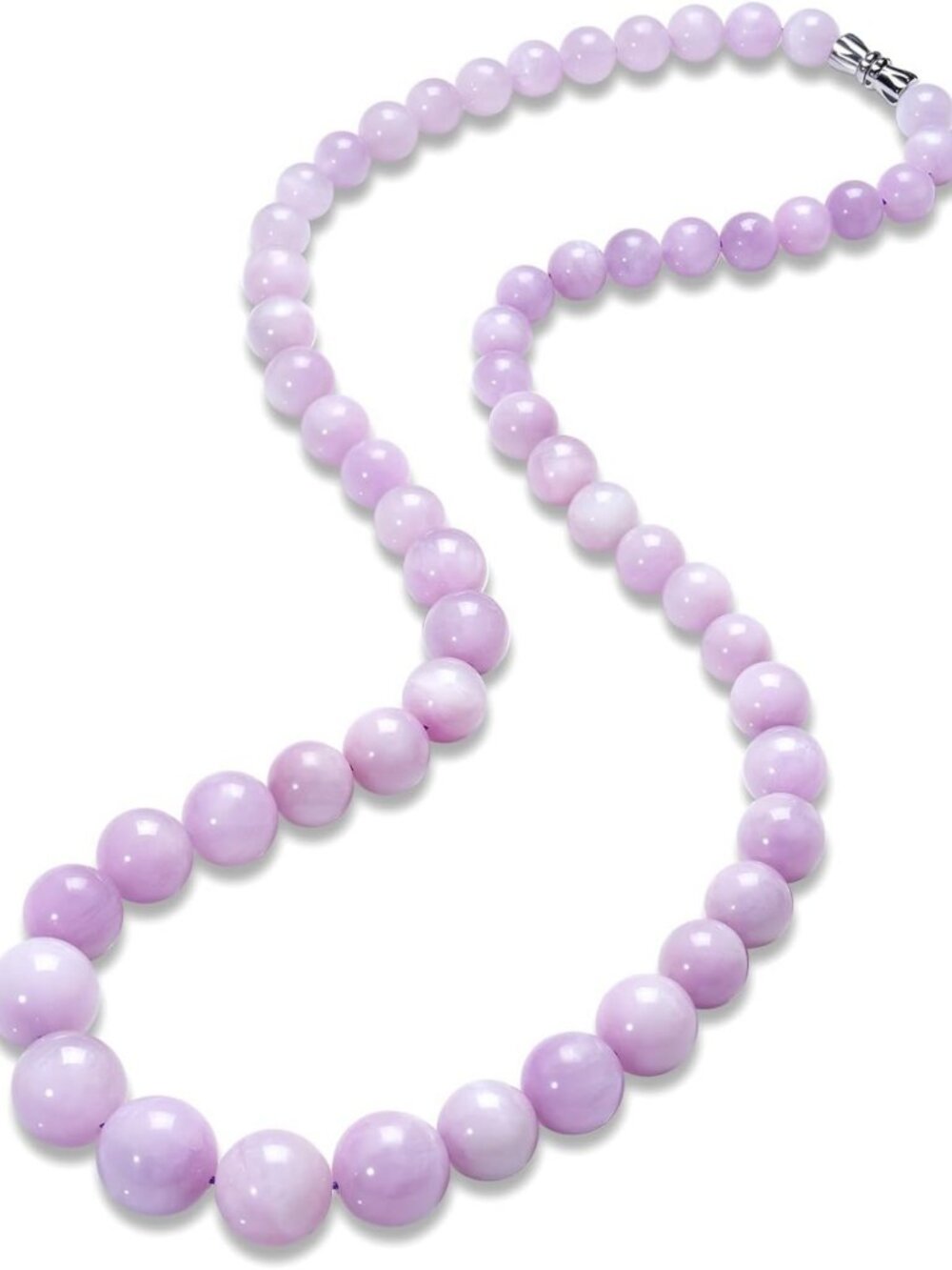 Delicate Lavender Pearl Beaded Necklace - Natural Stone Pastel Purple Jewelry